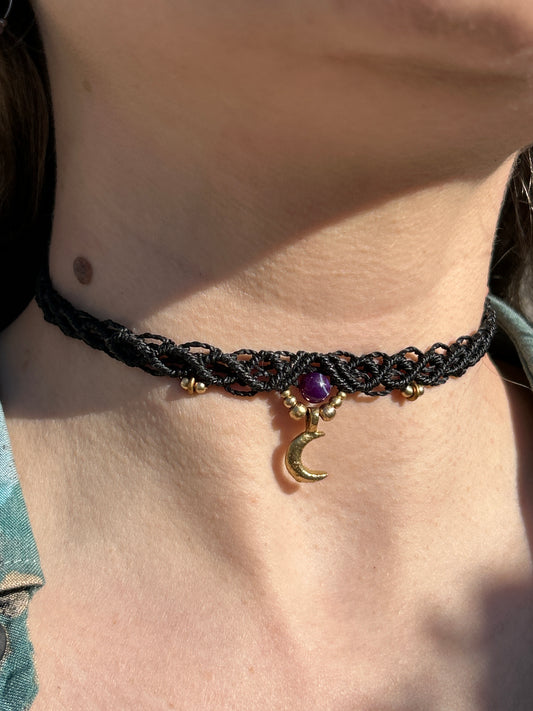 Choker LUNATICA con Ametista