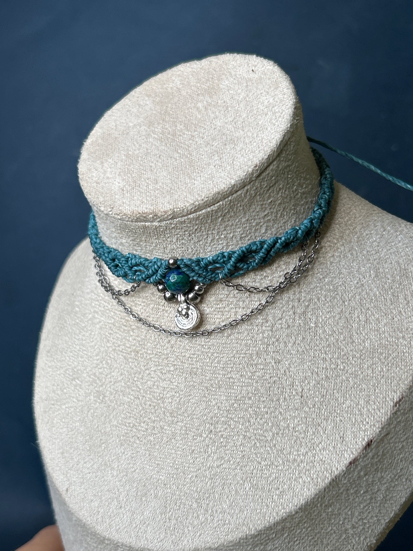 Choker AGUA con Lapis Crisocolla