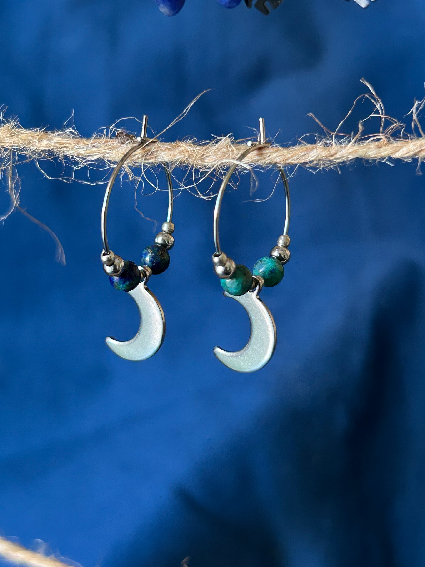 Orecchini NewMoon con Crisocolla