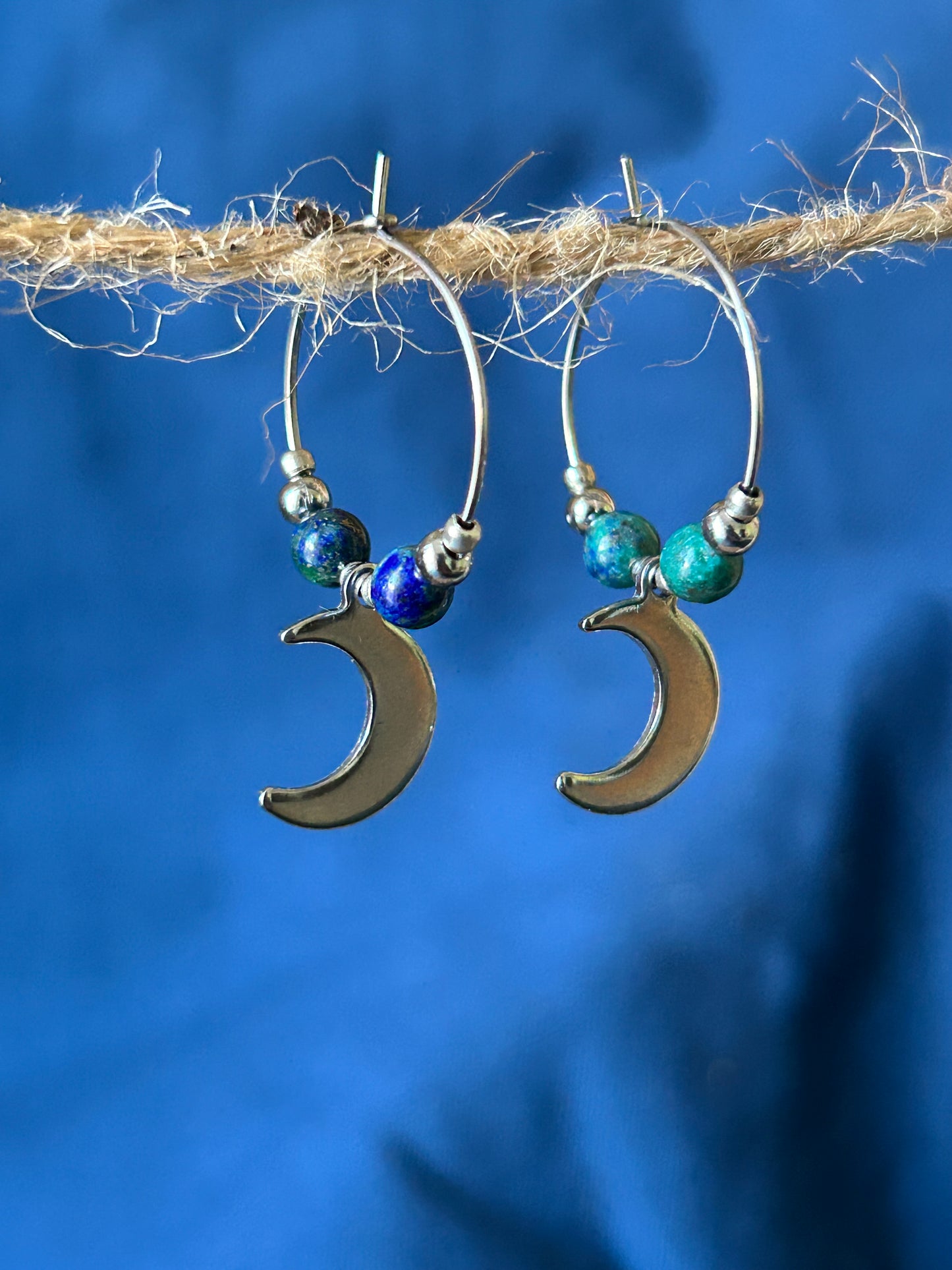 Orecchini NewMoon con Crisocolla