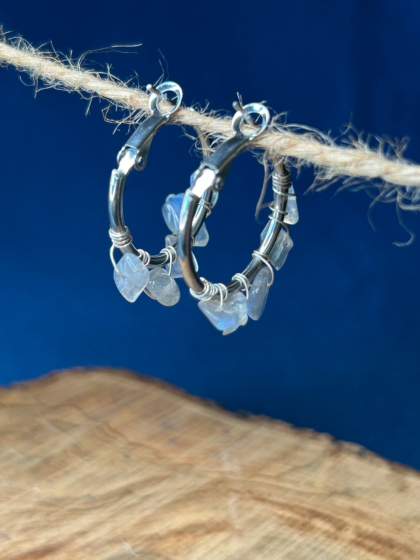Orecchini chips Labradorite