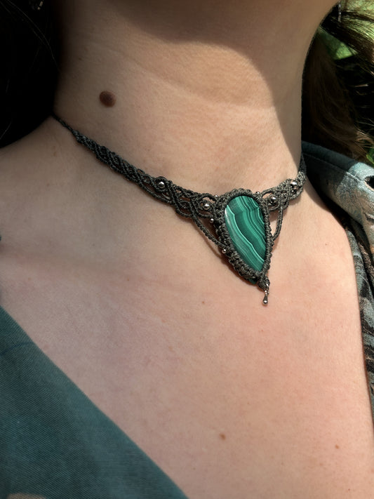 Collana LEYLA con Malachite