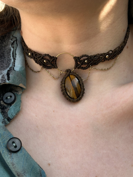 Choker LOLITA con Occhio di tigre