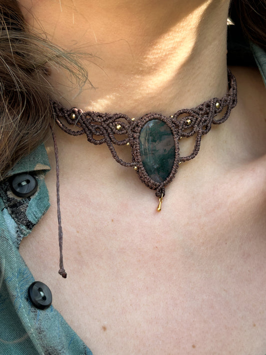 Collana LEYLA con Agata muschiata