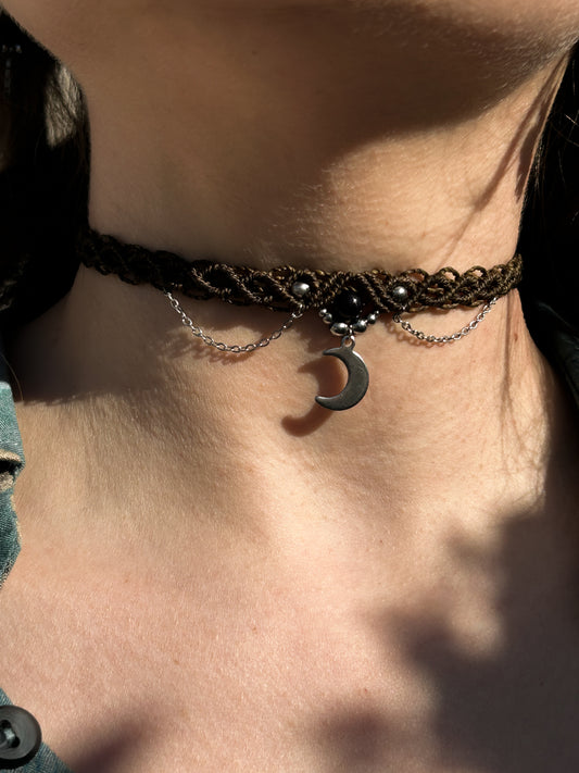 Choker FUEGO con Ametista