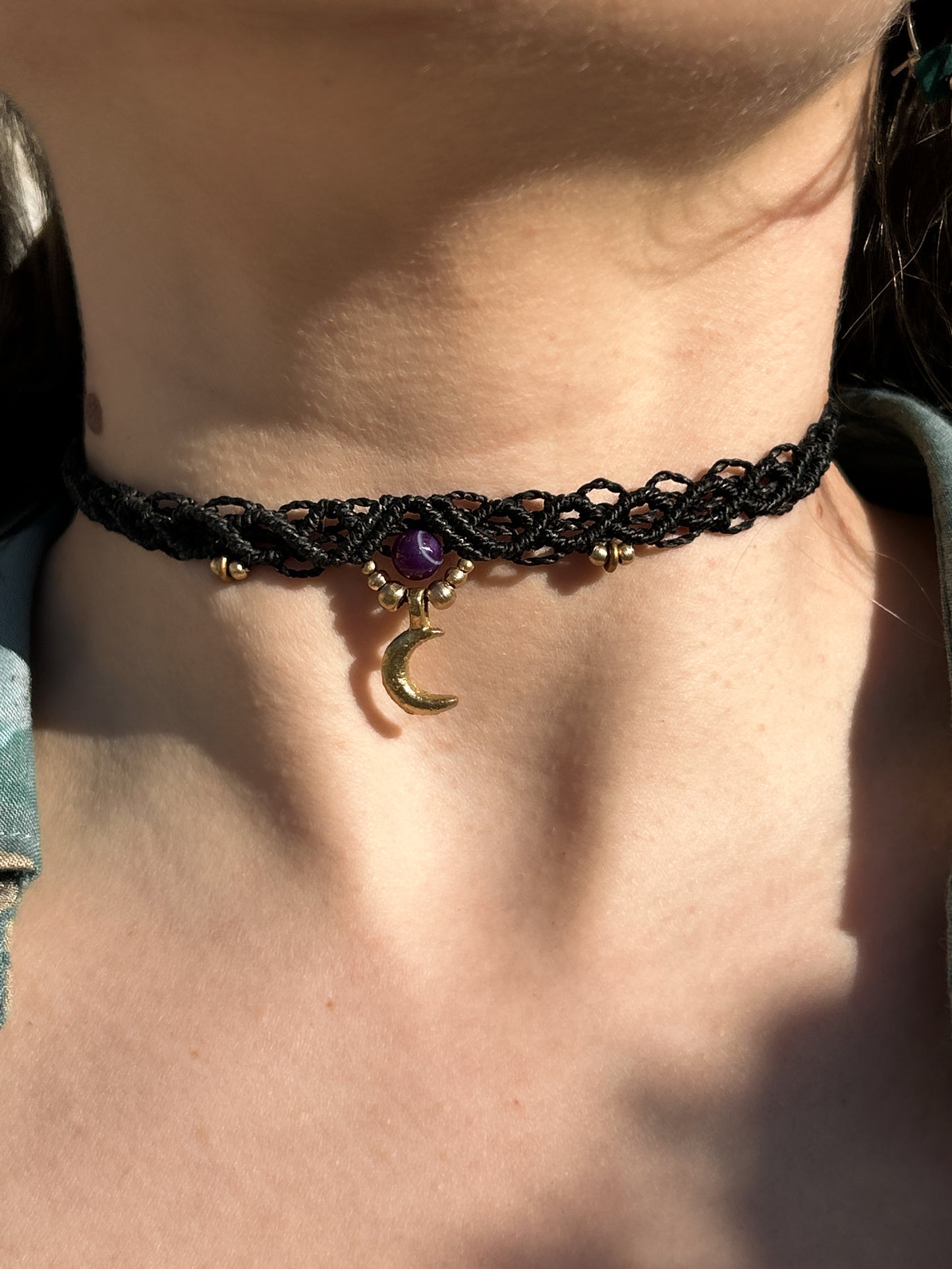 Choker LUNATICA con Ametista
