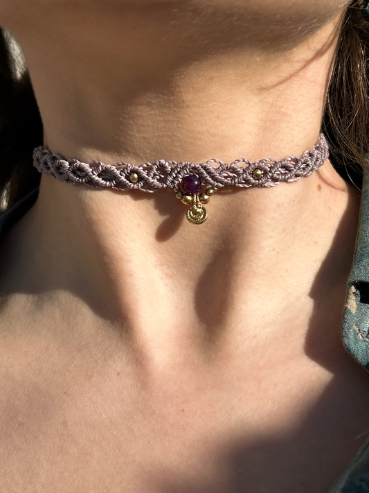 Choker LUNATICA con Ametista