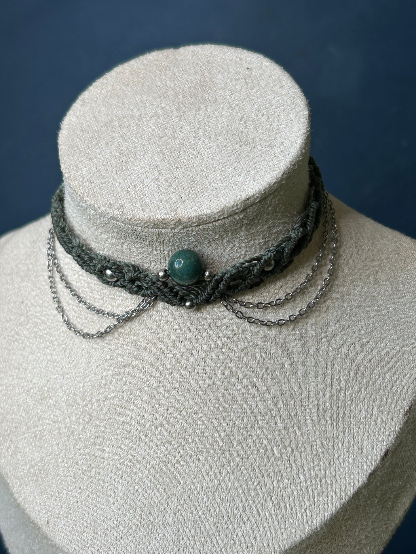 Choker TIERRA con Agata muschiata