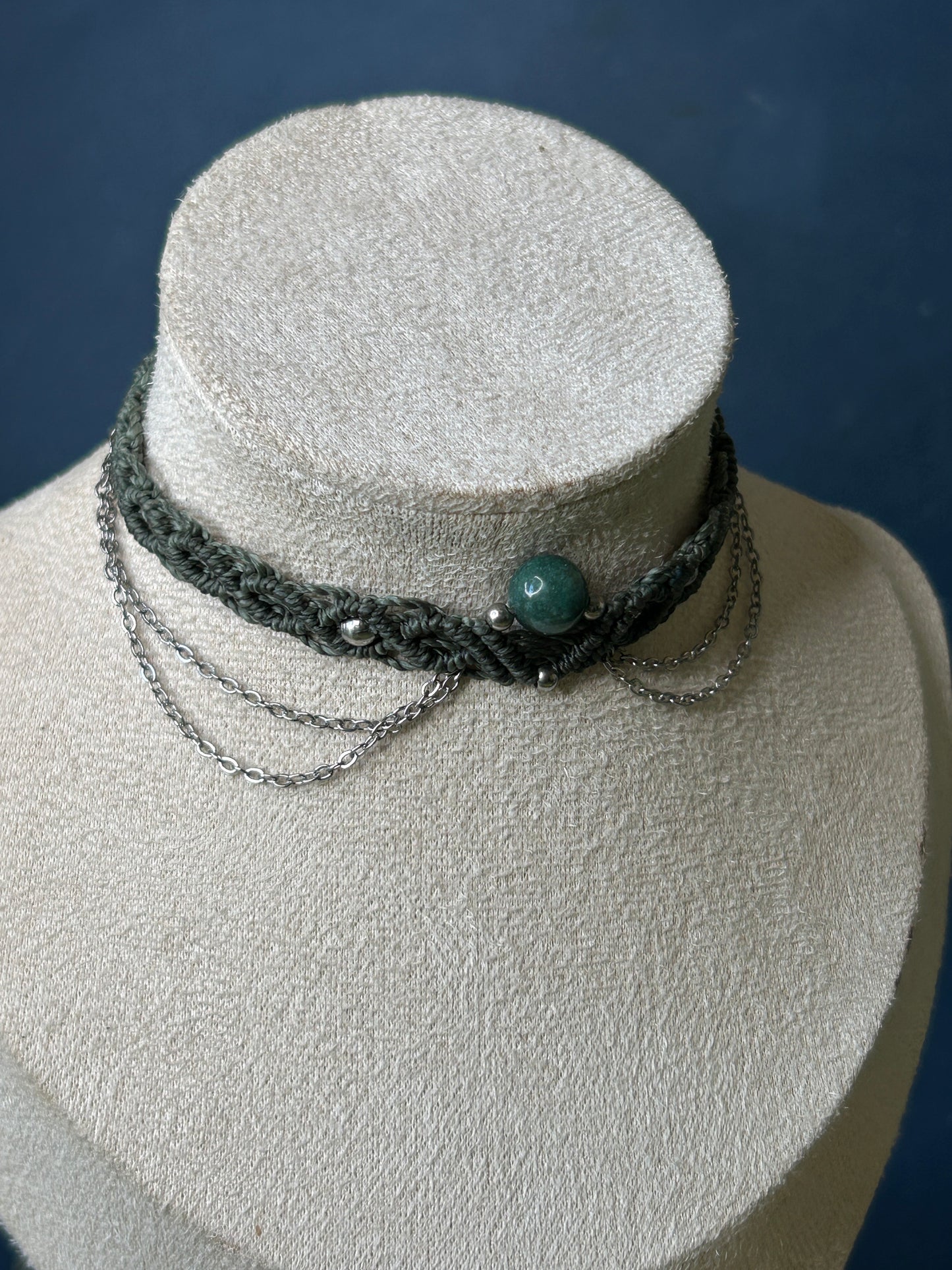 Choker TIERRA con Agata muschiata