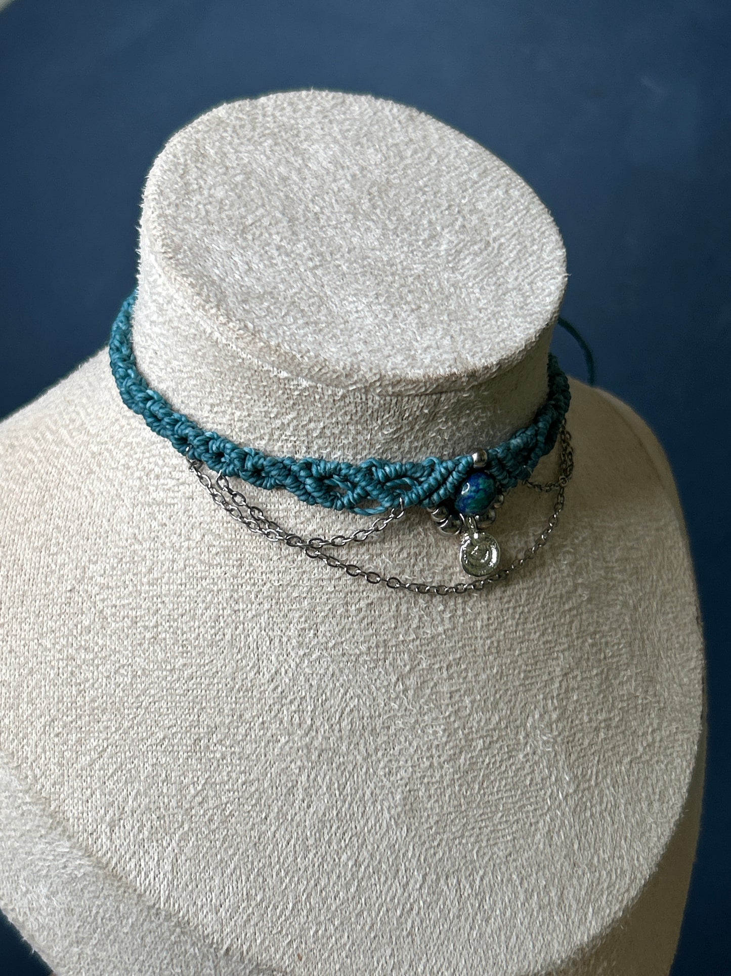 Choker AGUA con Lapis Crisocolla