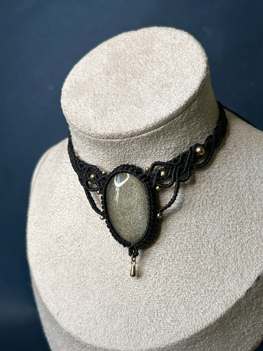 Collana LEYLA con Ossidiana Dorata