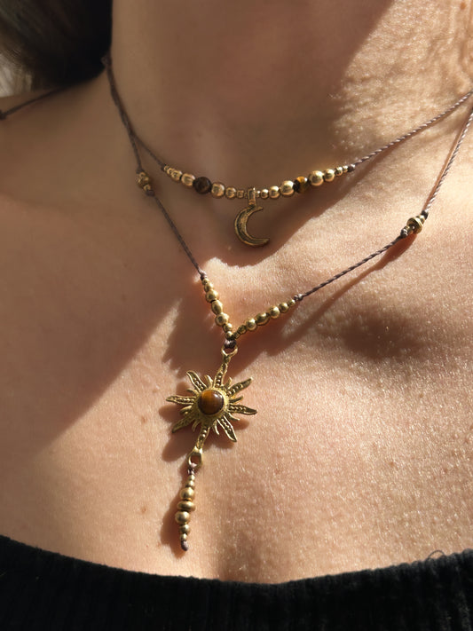 Collana SELENE con Occhio di tigre