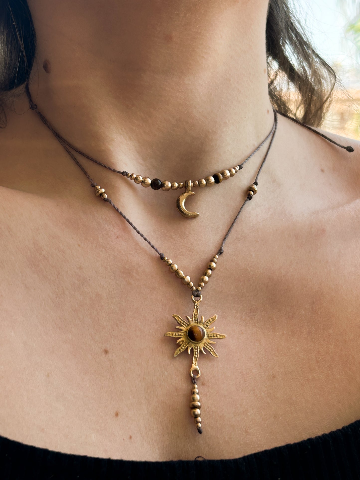 Collana SELENE con Occhio di tigre