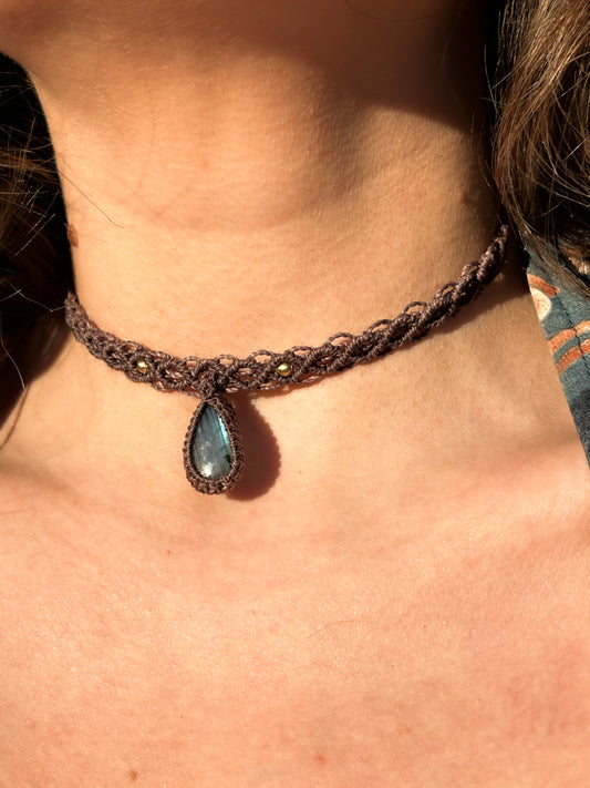 Choker AMELIE con Labradorite